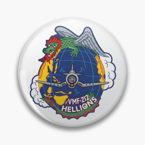 Item preview, USMC VMF-212 "Hellions" WWII Fighter Squadron Patch designed and sold by CharlieDesings.