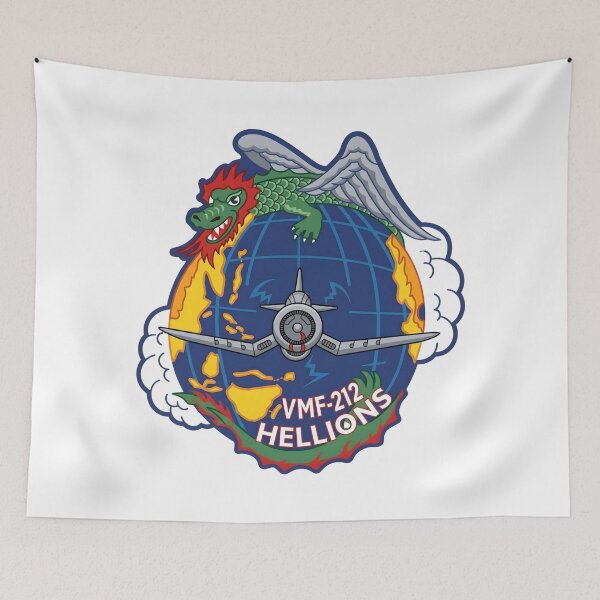 Item preview, USMC VMF-212 "Hellions" WWII Fighter Squadron Patch designed and sold by CharlieDesings.