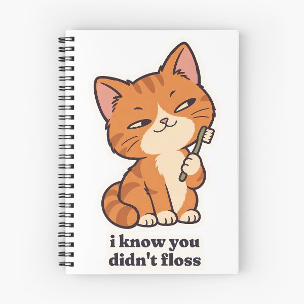 Item preview, Smug Orange Cat Hygienist I Know You Didn't Floss designed and sold by OuqCreations.