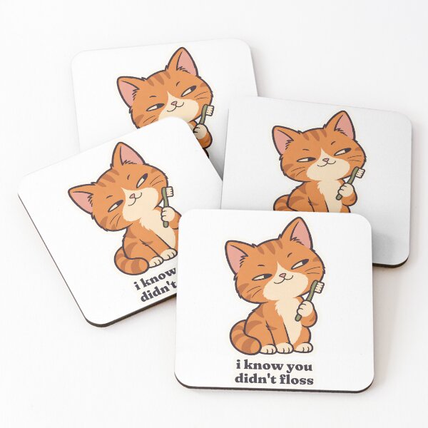 Item preview, Smug Orange Cat Hygienist I Know You Didn't Floss designed and sold by OuqCreations.