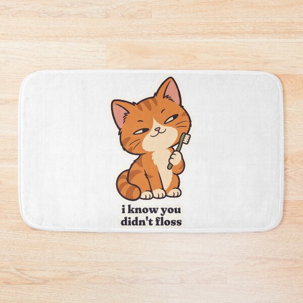 Item preview, Smug Orange Cat Hygienist I Know You Didn't Floss designed and sold by OuqCreations.