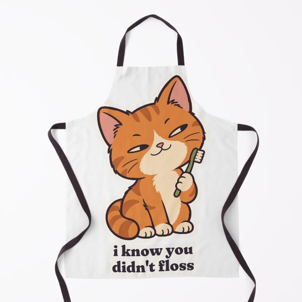 Item preview, Smug Orange Cat Hygienist I Know You Didn't Floss designed and sold by OuqCreations.