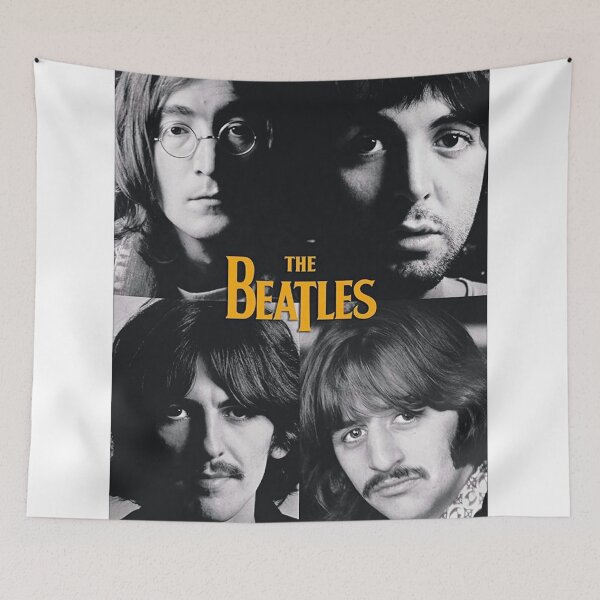 Item preview, All Member Collage The Beatles Black and White designed and sold by telezahens.