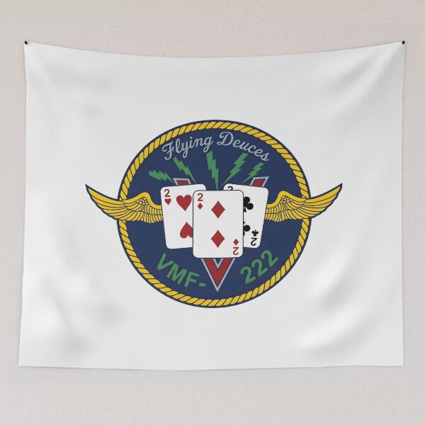 Item preview, USMC VMF-222 "Flying Deuces" WWII Squadron Patch designed and sold by CharlieDesings.