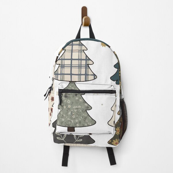 Item preview, Boho Plaid Floral Christmas Trees Cozy Holiday designed and sold by GiriaGallery.