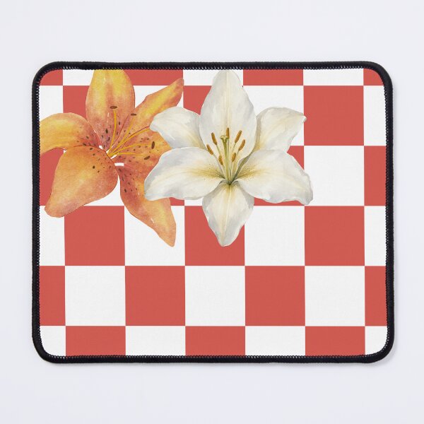 Item preview, Pink checkerboard white lily designed and sold by Blumiiverse.
