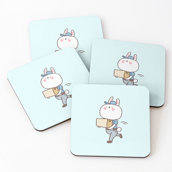 Item preview, Delivery Rabbit Running with a Box designed and sold by Chunu Doodles.