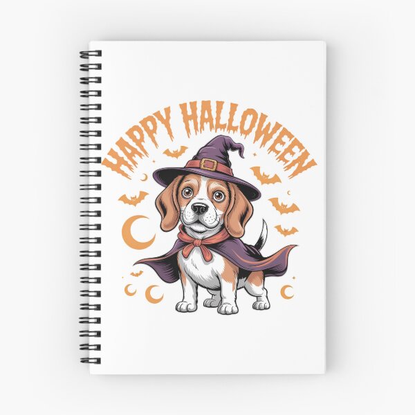 Item preview, Halloween Beagle Witch Hat Cape Flying Bats Spooky Dog designed and sold by elisarasada.