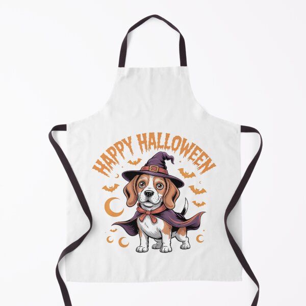 Item preview, Halloween Beagle Witch Hat Cape Flying Bats Spooky Dog designed and sold by elisarasada.