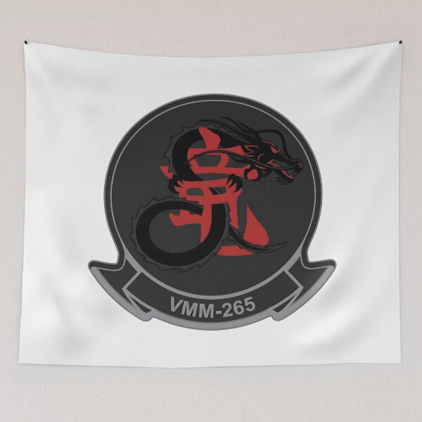 Artikelvorschau, USMC VMM-265 „Dragons“ Low-Observability Squadron Patch entworfen und verkauft von CharlieDesings.