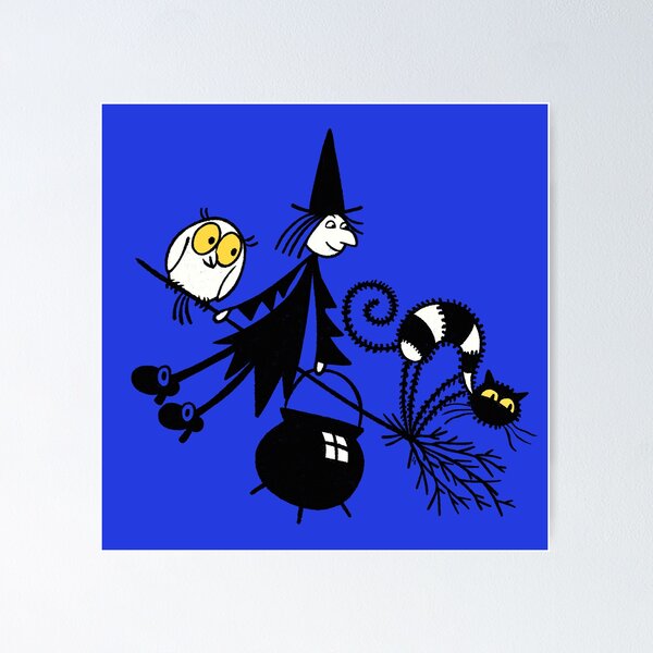 Item preview, Meg Mog Owl on broomstick Halloween Classic Children's Book designed and sold by PickledjoArt.