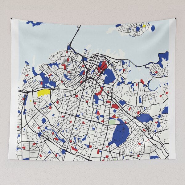 Item preview, Auckland (New Zealand) Map x Piet Mondrian designed and sold by Francisco Couto.
