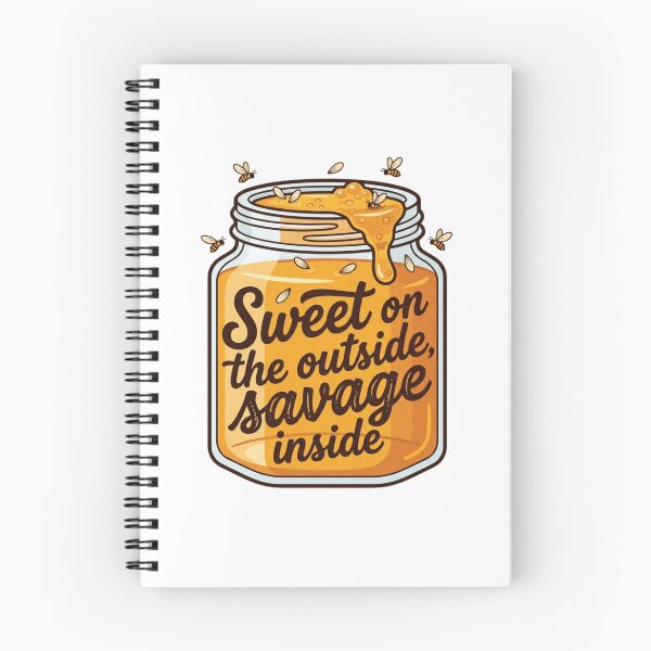 Item preview, Sweet On The Outside Savage Inside Honey Jar Hand-Drawn Sassy Bee Quote designed and sold by raedattia.