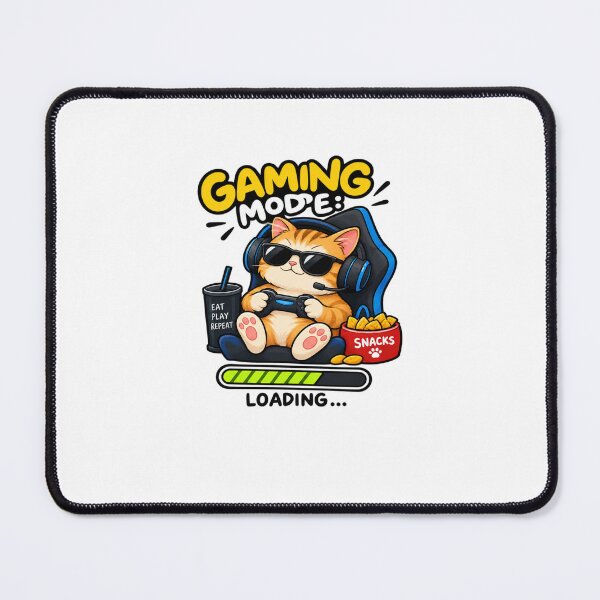 Item preview, Gaming Mode Cat Loading Funny Gamer Design designed and sold by Artbysarmina.