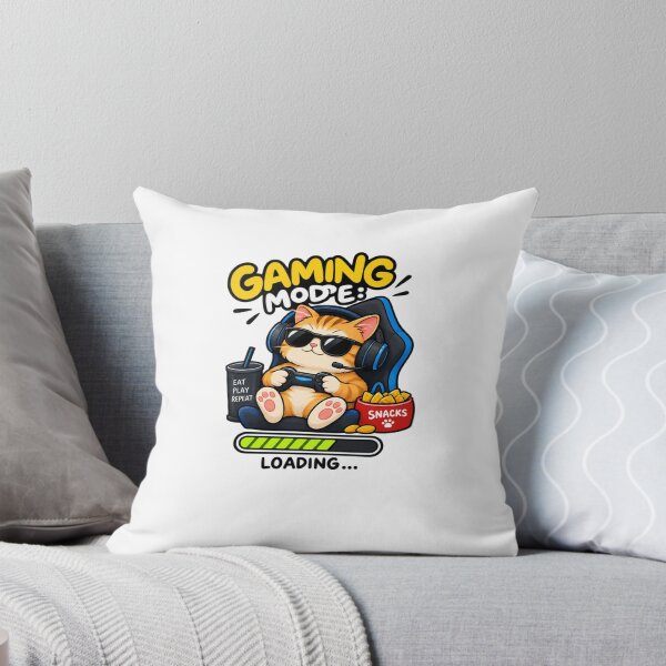Artikelvorschau, Gaming-Modus Katze lädt lustiges Gamer-Design entworfen und verkauft von Artbysarmina.