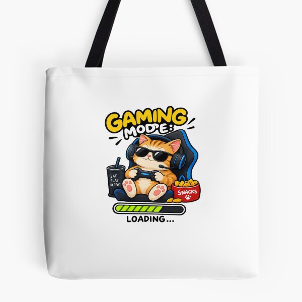 Item preview, Gaming Mode Cat Loading Funny Gamer Design designed and sold by Artbysarmina.