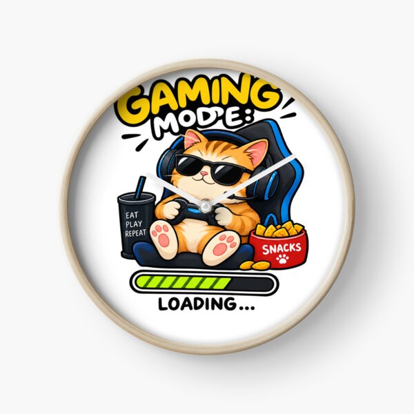Aperçu de l'œuvre Mode Jeu Chat Chargement Design Amusant de Joueur créée et vendue par Artbysarmina.