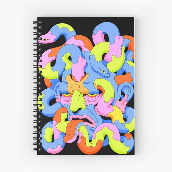 Item preview, Psychedelic Snake Face Trippy Neon Surreal Tangled Serpents Weird Art designed and sold by igraphixart.