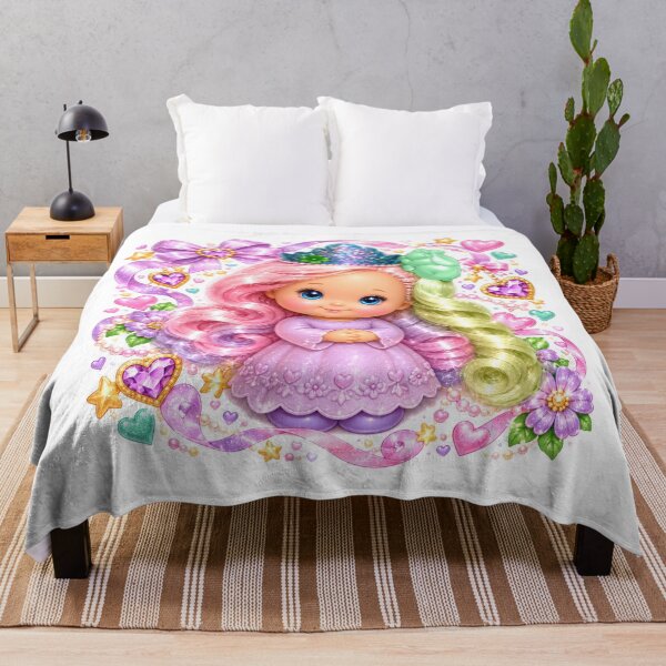 Item preview, Muñeca kawaii Sunny Peek con flores designed and sold by LLSwiss.