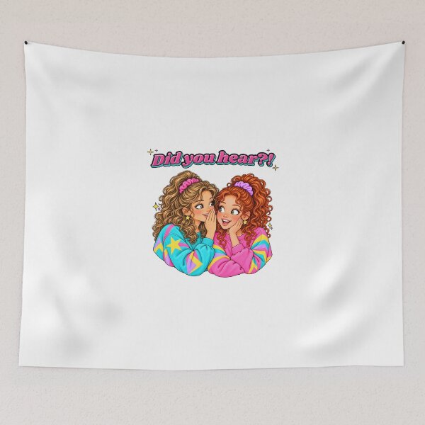 Item preview, Did You Hear Redhead and Blonde Besties Retro 80s designed and sold by Sandy's Cheeky Studio.