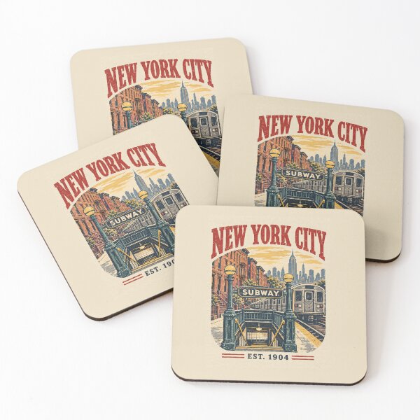 Item preview, New York City Subway Vintage Travel Poster Est. 1904 Retro NYC designed and sold by Globalcitytees.