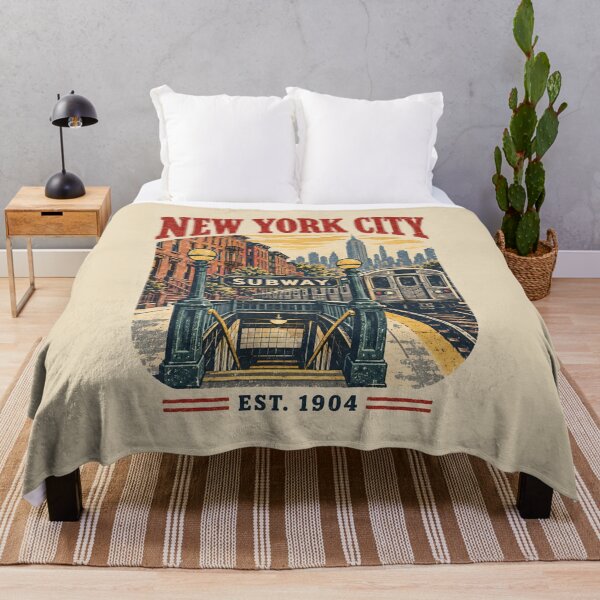 Item preview, New York City Subway Vintage Travel Poster Est. 1904 Retro NYC designed and sold by Globalcitytees.