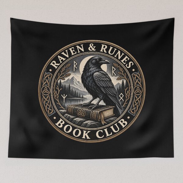 Item preview, Raven & Runes Book Club – Norse Reader Viking Literature Art designed and sold by R3XFORGE.