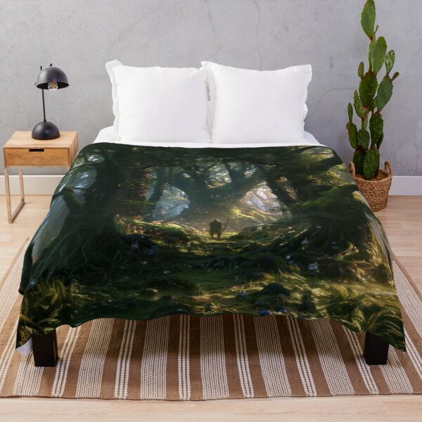 Item preview, A Wood Elf standing within an ancient forest of towering trees, surrounded by wildlife, Fantasy & Mythological Creatures designed and sold by CDC40.
