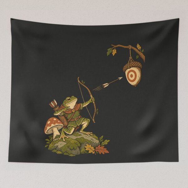 Item preview, Frog Archer Vintage Woodland Acorn Target Art designed and sold by AmiGraph.