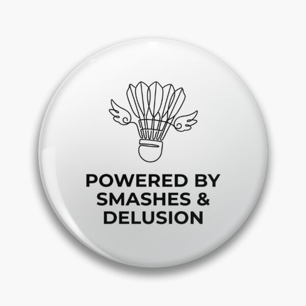 Item preview, Powered By Smashes & Delusion - Badminton Design designed and sold by RunningWhiskers.