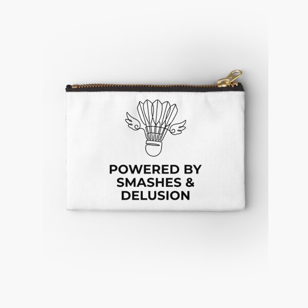 Item preview, Powered By Smashes & Delusion - Badminton Design designed and sold by RunningWhiskers.
