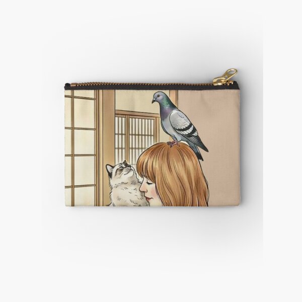 Item preview, Cat, pigeon, animal, love, peace, Japan, coexistence designed and sold by citravisuel.