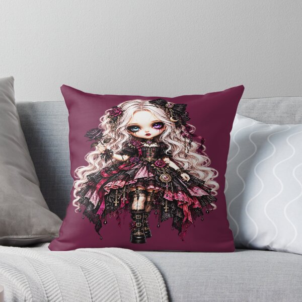 Item preview, Violetta The Broken Rose Doll – Creepy Cute Gothic Porcelain Doll designed and sold by TheInkRaven.