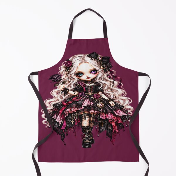 Item preview, Violetta The Broken Rose Doll – Creepy Cute Gothic Porcelain Doll designed and sold by TheInkRaven.