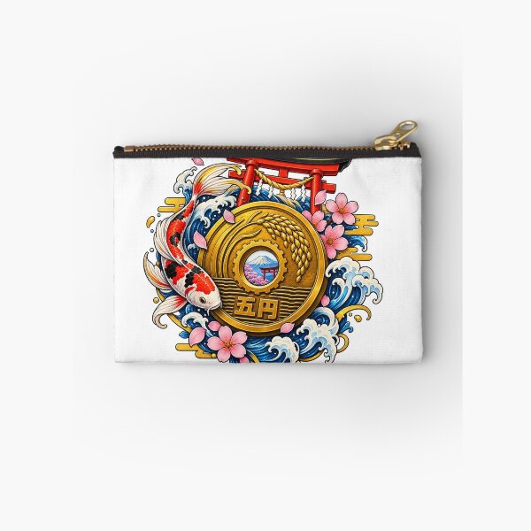 Item preview, Golden Koi and Five Yen Emblem - Japanese Goen Lucky Coin designed and sold by 4U---Store.