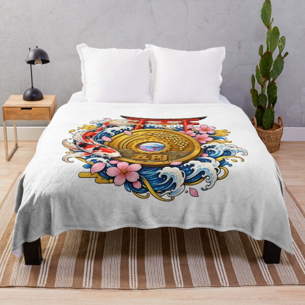 Artikelvorschau, Goldener Koi und Fünf-Yen-Emblem – Japanische Goen-Glücksmünze entworfen und verkauft von 4U---Store.