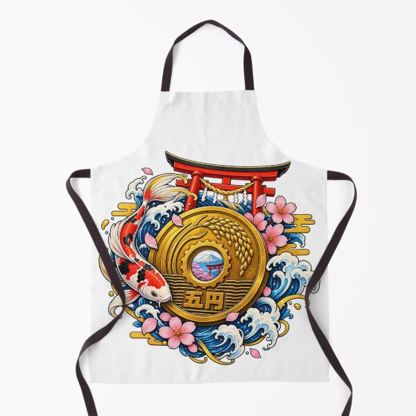 Item preview, Golden Koi and Five Yen Emblem - Japanese Goen Lucky Coin designed and sold by 4U---Store.