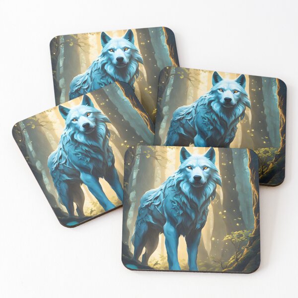 Item preview, Stylised White Wolf Standing in Enchanted Forest designed and sold by Fanta-sticky.