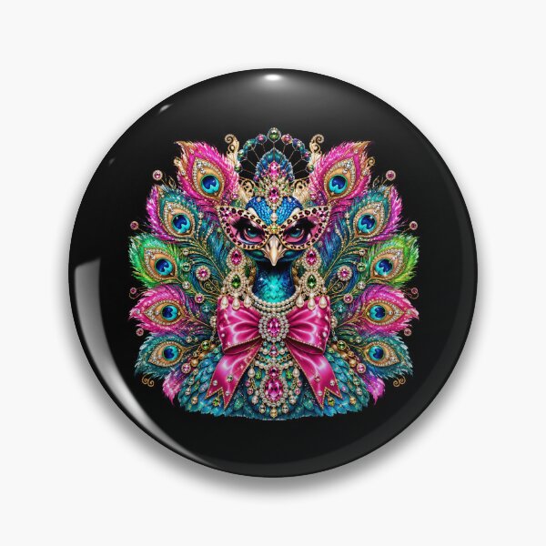Item preview, Glam Rhinestone Colorful Peacock designed and sold by SeasonalChic.