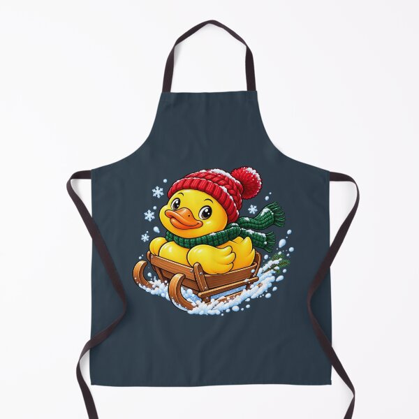 Item preview, Christmas Rubber Duck Riding a Wooden Sled designed and sold by BROHLine Studio.