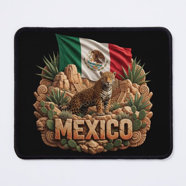Item preview, Mexico Heritage – Jaguar & Agave Emblem designed and sold by FlagX.