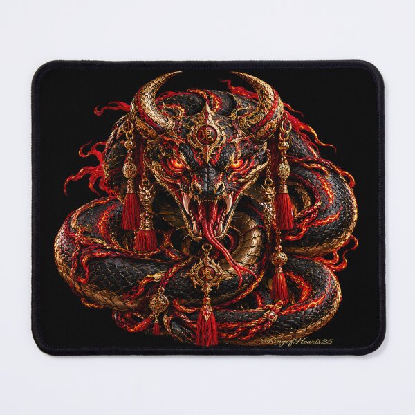 Item preview, Oni Serpent Crimson Demon Japanese Dark Fantasy Guardian designed and sold by KingofHearts25.
