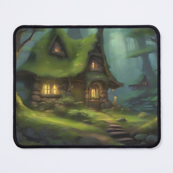 Item preview, Druid Cottage Deep in Dark, Enchanted Forest designed and sold by Fanta-sticky.