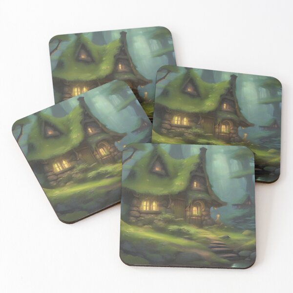 Item preview, Druid Cottage Deep in Dark, Enchanted Forest designed and sold by Fanta-sticky.