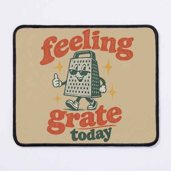 Item preview, Feeling Grate Today - Funny Cheese Grater Vintage Cartoon Design designed and sold by Douglystuff.