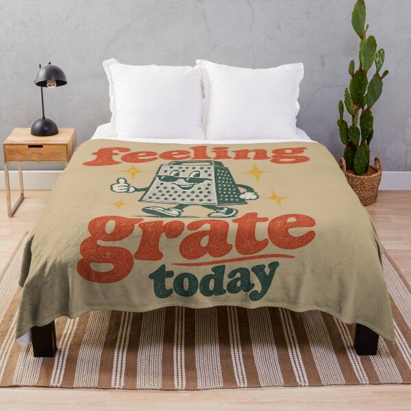 Item preview, Feeling Grate Today - Funny Cheese Grater Vintage Cartoon Design designed and sold by Douglystuff.