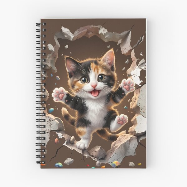Item preview, Cheeky Kitten 3D Wall Breakthrough Concrete Hole designed and sold by design-rebell.