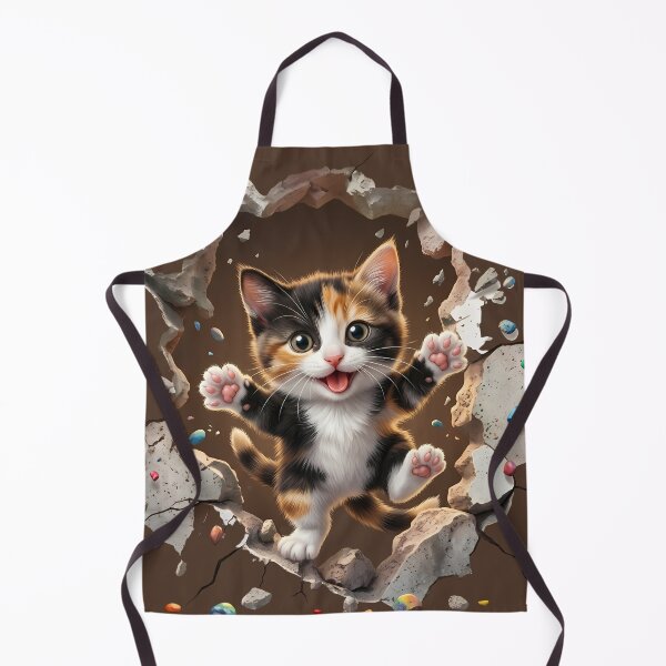 Item preview, Cheeky Kitten 3D Wall Breakthrough Concrete Hole designed and sold by design-rebell.