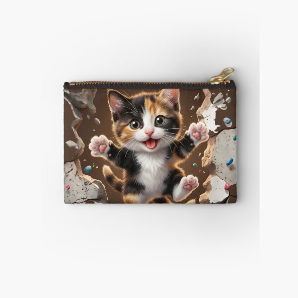 Item preview, Cheeky Kitten 3D Wall Breakthrough Concrete Hole designed and sold by design-rebell.