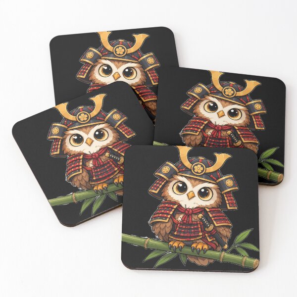 Item preview, Wise Samurai Owl Japanese Armor Funny Bird designed and sold by ValhallaHub.